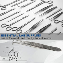 Load image into Gallery viewer, Iris Eye Dressing Dissecting Forceps 4" Fine Point Full Curved Serrated Tips
