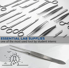 Load image into Gallery viewer, Iris Eye Dressing Dissecting Forceps 4" Fine Point Straight with Serrated Tips
