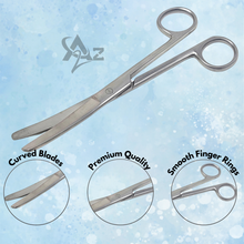 Load image into Gallery viewer, Lab Dissecting Scissors, Blunt/Blunt. 6.5", Curved, Stainless Steel
