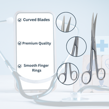 Load image into Gallery viewer, Lab Dissecting Scissors, Sharp/Sharp, 6.5", Curved, Stainless Steel
