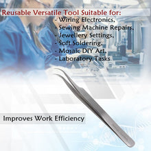 Load image into Gallery viewer, Lab Forceps Eagle Beak Needle Point Tip 4.75" Tweezers, Stainless Steel
