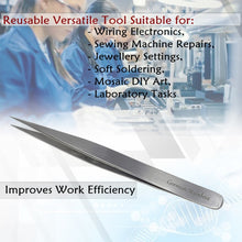 Load image into Gallery viewer, Lab Forceps Strong Point Tip 4.75" Tweezers, Stainless Steel
