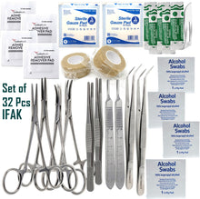 Load image into Gallery viewer, First Aid Kit 32/pk Emergency Medical Trauma Dressing Supplies
