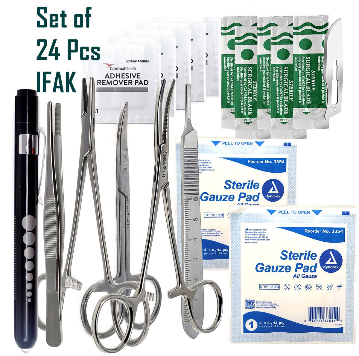 First Aid Kit 24/pk Emergency Medical Trauma Dressing Supplies – A2ZSCILAB