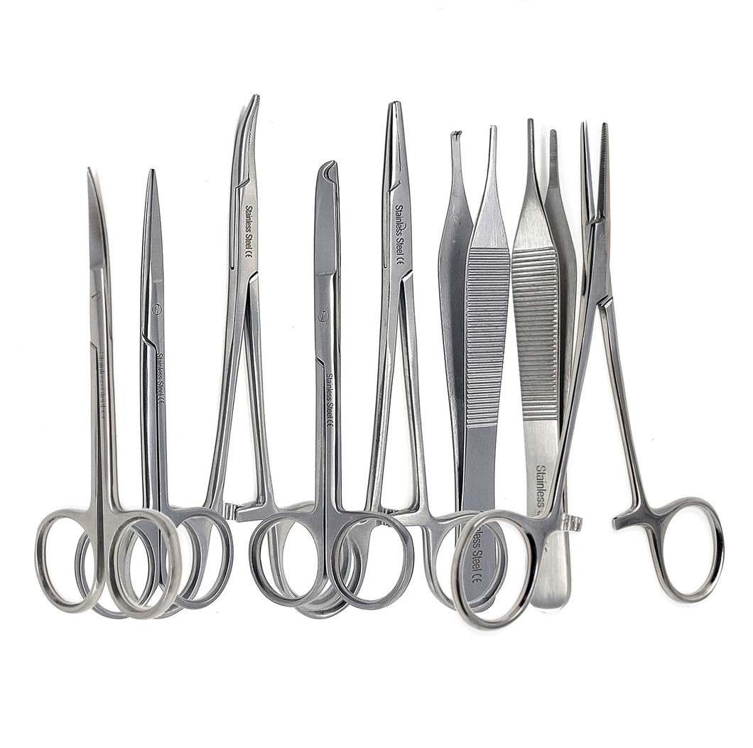8 Pcs Laceration Dissecting Set Complete Suture Instrument Kit, Stainless Steel Tools