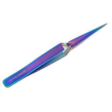 Load image into Gallery viewer, Stainless Steel Watch &amp; Jewelery Repair Tweezers #9 Forceps, Fine Point, Multi Rainbow Color, Premium Quality
