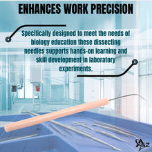 Load image into Gallery viewer, 12/Pack Plastic Handle Dissecting Dissection Teasing Needle Angled
