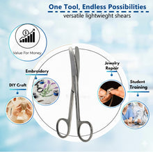 Load image into Gallery viewer, Lab Dissecting Scissors, Blunt/Blunt. 6.5", Curved, Stainless Steel
