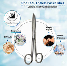Load image into Gallery viewer, Lab Dissecting Scissors, Sharp/Sharp, 5.5", Straight, Stainless Steel
