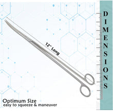 Load image into Gallery viewer, Fine Point Large Dissecting Scissors 12" Curved, Stainless Steel
