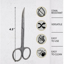 Load image into Gallery viewer, Micro Dissecting IRIS Lab Scissors 4.5" Curved, Stainless Steel, 3 Pcs Set
