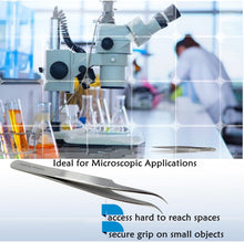 Load image into Gallery viewer, Lab Forceps Eagle Beak Needle Point Tip 4.75" Tweezers, Stainless Steel
