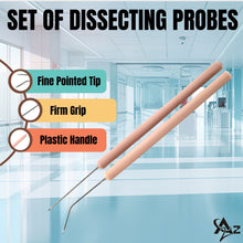 Load image into Gallery viewer, 12/Pack Plastic Handle Dissecting Dissection Teasing Needle Straight + Angled
