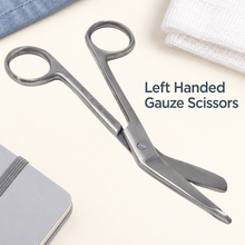 Load image into Gallery viewer, Left Handed Gauze Scissors 5.5" With Round Safe Blade Tip Design, Stainless Steel
