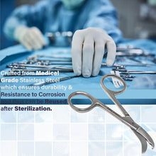 Load image into Gallery viewer, Northbent Suture Stitch Scissors 3.5" with Curved One Hook Blade, Stainless Steel
