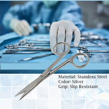 Load image into Gallery viewer, Lab Dissecting Scissors, Sharp/Sharp, 4.5", Straight, Stainless Steel
