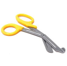 Load image into Gallery viewer, Trauma Shears 7.25" Paramedic Scissors Stainless Steel Serrated Blade, Yellow
