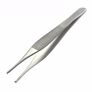 Adson Toothed Kocher Tissue Dissecting Forceps, 1x2 Teeth, 4.75", Stainless Steel