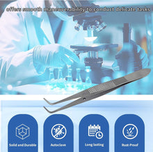 Load image into Gallery viewer, Iris Eye Dressing Dissecting Forceps 4" Fine Point Full Curved Serrated Tips
