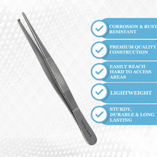 Load image into Gallery viewer, Dissecting Tissue 1x2 Rat Tooth Blunt Thumb Forceps Tweezers 8&quot;
