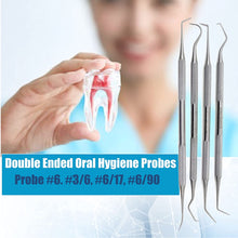 Load image into Gallery viewer, 4 Piece Assorted Stainless Steel Dental Tool Pick Set Double Ended Scalers Oral Hygiene Kit
