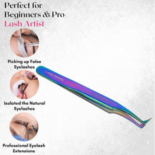 Load image into Gallery viewer, Stainless Steel Watch &amp; Jewelery Repair Tweezers #6 Forceps, Fine Point, Multi Rainbow Color, Premium Quality
