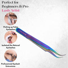 Load image into Gallery viewer, Stainless Steel Watch &amp; Jewelery Repair Tweezers #7 Forceps, Fine Point, Multi Rainbow Color, Premium Quality
