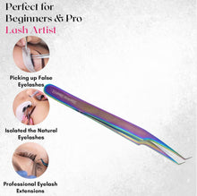 Load image into Gallery viewer, Stainless Steel Watch &amp; Jewelery Repair Tweezers #8A Forceps, Fine Point, Multi Rainbow Color, Premium Quality
