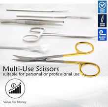 Load image into Gallery viewer, TC Dissecting Iris Sharp Fine Point Scissors, 4.5", Curved
