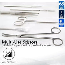 Load image into Gallery viewer, Metzenbaum Scissors Lab Dissecting 7" Shears, Curved Blades, Stainless Steel
