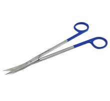 Load image into Gallery viewer, Micro Dissecting IRIS Lab Scissors Sharp Fine Points 7" Curved Stainless Steel Shears, Blue Handle
