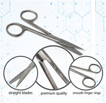 Load image into Gallery viewer, Lab Dissecting Scissors, Sharp/Blunt, 4.5", Straight, Stainless Steel
