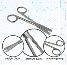 Load image into Gallery viewer, Lab Dissecting Scissors, Blunt/Blunt. 4.5", Straight, Stainless Steel
