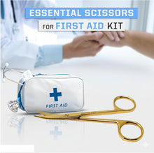 Load image into Gallery viewer, Micro Dissecting IRIS Lab Scissors Sharp Fine Points 4.5" Curved Stainless Steel Shears, Gold
