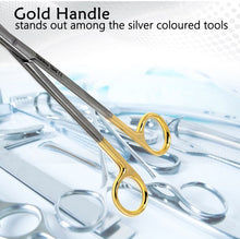 Load image into Gallery viewer, Metzenbaum Lab Dissecting Scissors, 7", Curved Blades, Stainless Steel, Gold Handle
