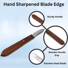 Load image into Gallery viewer, Wooden handle Plaster Alignate Knife #6R, Stainless Steel
