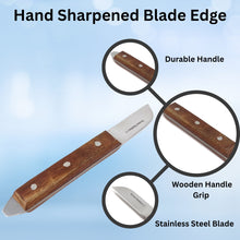 Load image into Gallery viewer, Wooden handle Plaster Alignate Knife #12R, Stainless Steel
