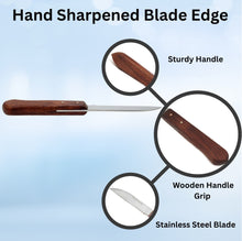 Load image into Gallery viewer, Wooden handle Plaster Alignate Knife #9R, Stainless Steel
