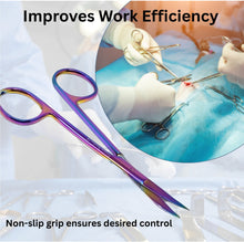 Load image into Gallery viewer, Micro Dissecting IRIS Lab Scissors 4.5" Curved Stainless Steel Shears, Multi
