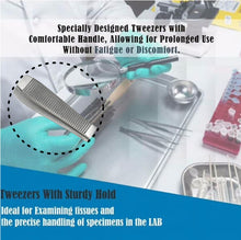 Load image into Gallery viewer, Adson Toothed Kocher Tissue Dissecting Forceps, 1x2 Teeth, 4.75" Curved Tweezers, Stainless Steel
