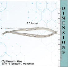 Load image into Gallery viewer, Castroviejo Micro Scissors 5.5" Angled, Fenestrated Flat Handle
