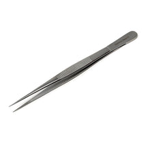 Load image into Gallery viewer, Dissecting Forceps Stainless Steel Micro Fine Point Serrated Tips 5.5" Straight Tweezers
