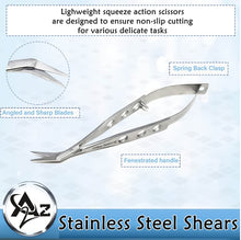 Load image into Gallery viewer, Castroviejo Micro Scissors 5.5" Angled, Fenestrated Flat Handle
