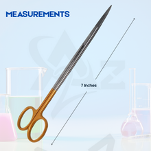 Load image into Gallery viewer, Micro Dissecting IRIS Lab Scissors Sharp Fine Points 7" Straight Stainless Steel Shears, Color Handle
