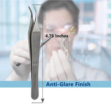 Load image into Gallery viewer, Adson Dressing Serrated Forceps 4.75", Curved Tweezers, Stainless Steel
