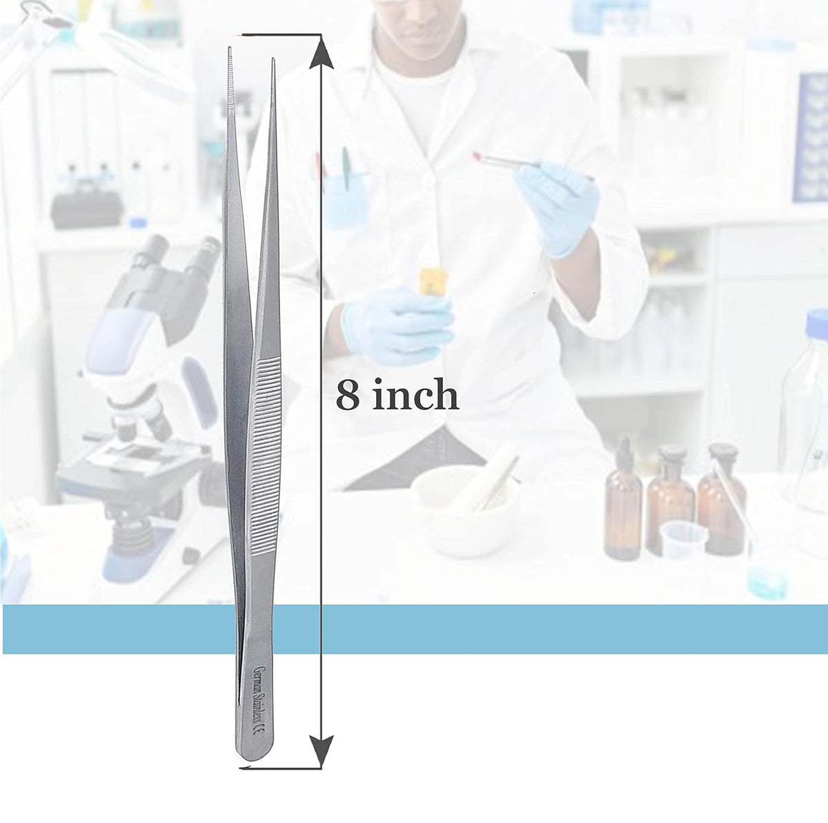 Dissecting Forceps Stainless Steel Micro Fine Point Serrated Tips 8