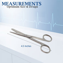 Load image into Gallery viewer, Lab Dissecting Scissors, Sharp/Blunt, 4.5", Straight, Stainless Steel
