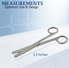 Load image into Gallery viewer, Lab Dissecting Scissors, Blunt/Blunt. 5.5", Straight, Stainless Steel
