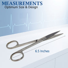Load image into Gallery viewer, Lab Dissecting Scissors, Sharp/Sharp, 6.5", Straight, Stainless Steel
