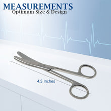 Load image into Gallery viewer, Lab Dissecting Scissors, Blunt/Blunt. 4.5", Curved, Stainless Steel
